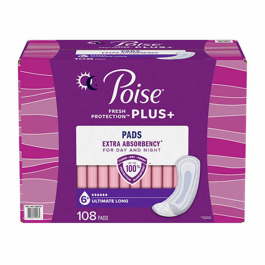 Poise Plus Ultimate Absorbency Long Pads