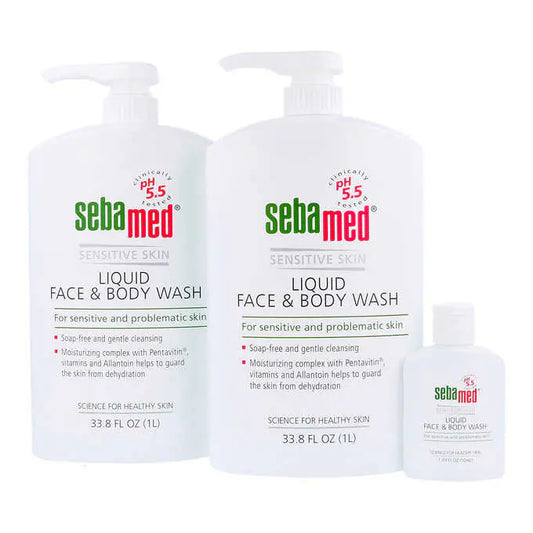 Sebamed Soap Free Face & Body Wash and Travel Size Wash