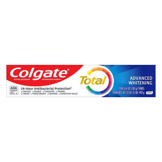 Colgate Total Advanced Whitening Toothpaste, 6.4 oz