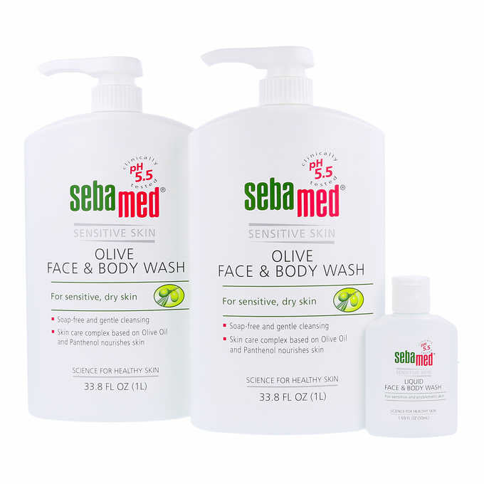 Sebamed Soap Free Face & Body Wash and Travel Size Wash